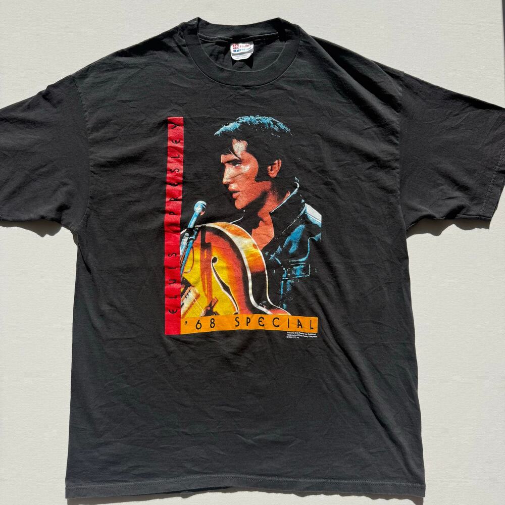 Vintage 1999‎ Elvis Presley '68 Special Graphic T-Shirt Hanes Heavyweight XL